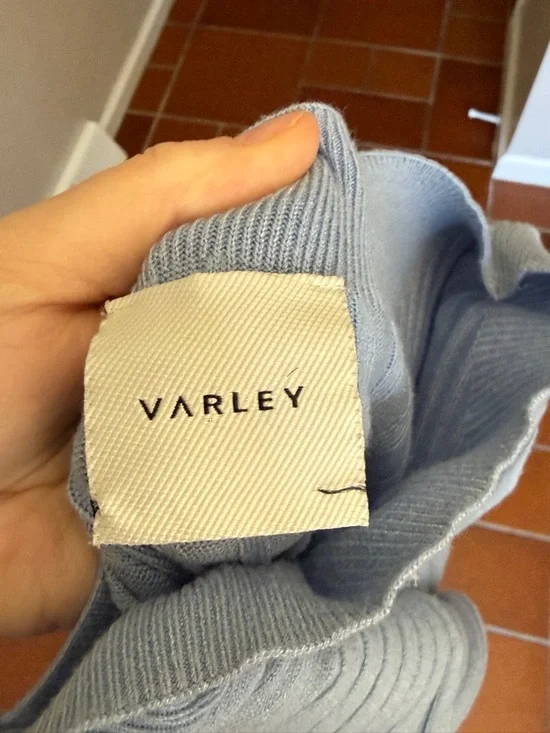 Varley Maeve Rib Knit Midi Dress Blue Size M - Picture 2 of 2